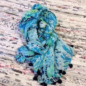LILLY PULITZER lets cha cha scarf with tassels